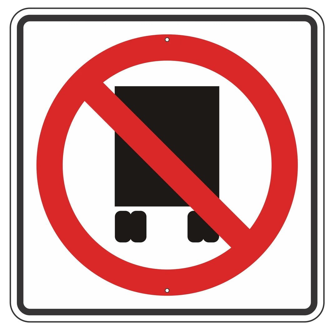 R14-5 Trucks Prohibited Symbol Sign 30
