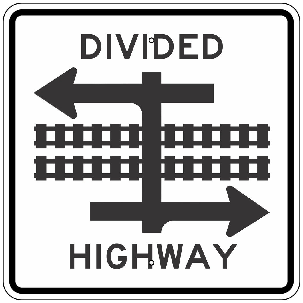 R15-7 Light Rail Divided Highway Sign 24