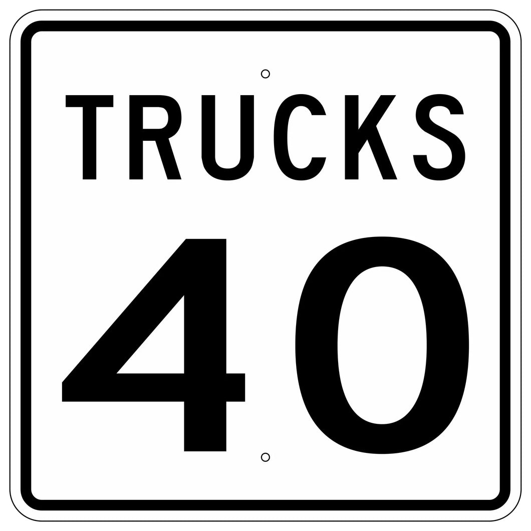 R2-2P Truck Speed Limit Sign 24