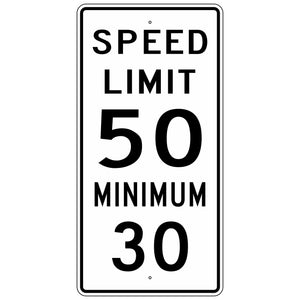 R2-4A Combined Speed Limit Sign 24"X48"
