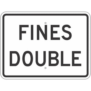 R2-6AP Fines Double Sign 24"X18"