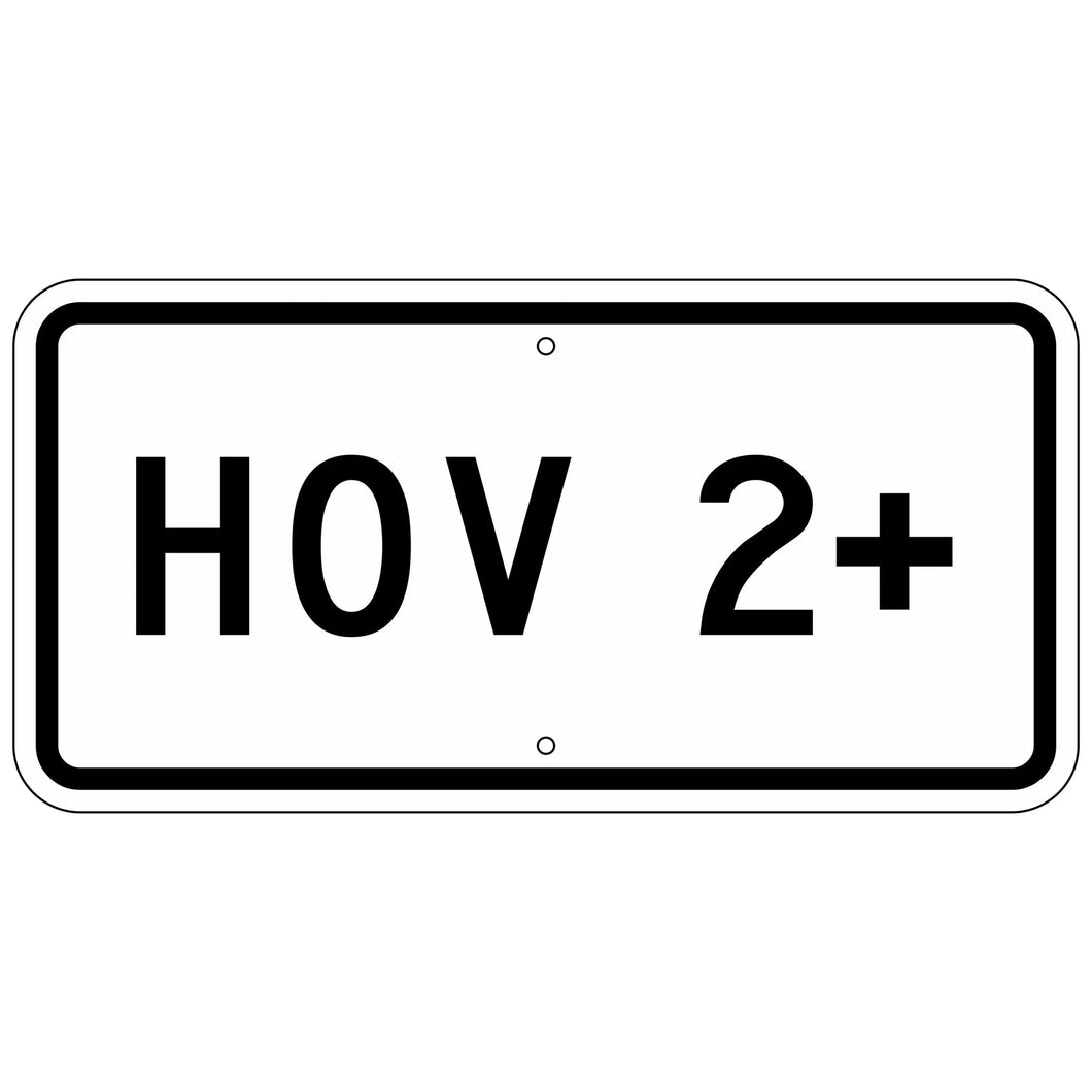 R3-5CP HOV 2+ Sign 24