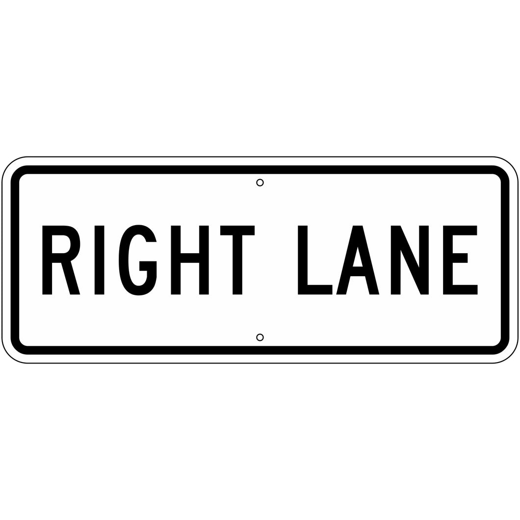 R3-5FP Right Lane Sign 30