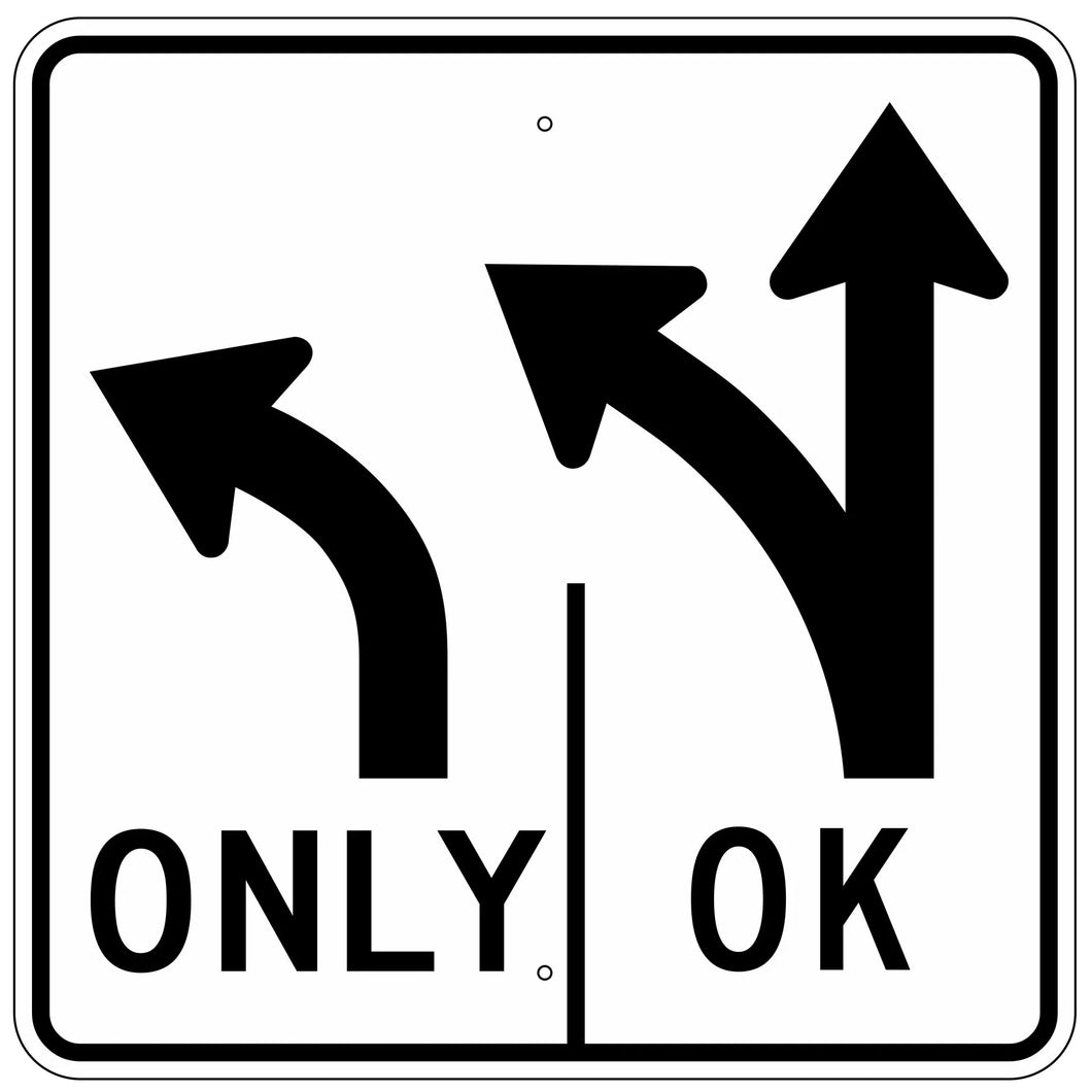 R3-8L  ALT Double Turn Left Sign