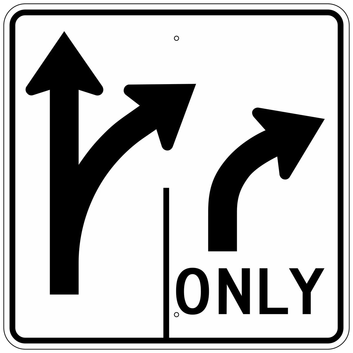 Double R Sign Driving R3-8R Double Turn Right Sign 30