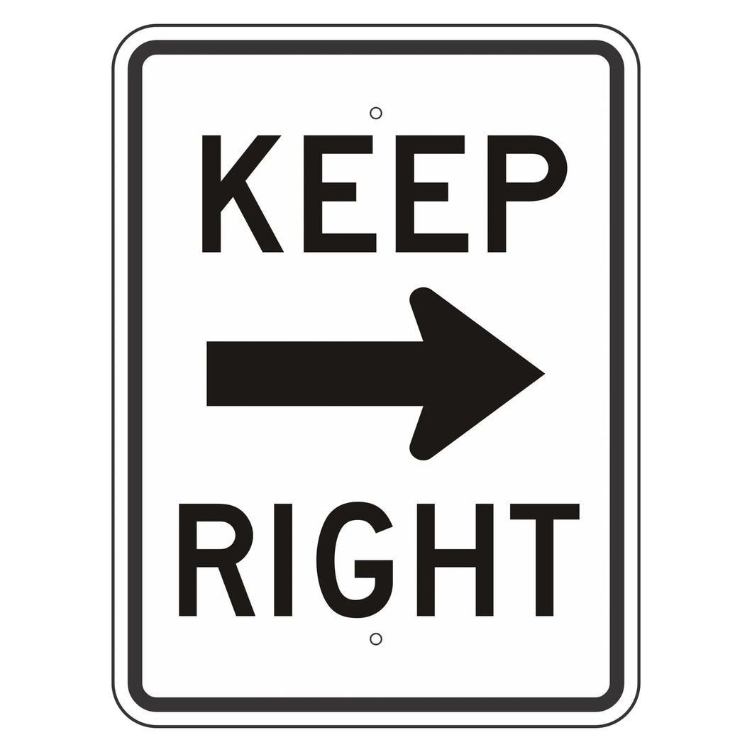 R4-7A Keep Right Sign