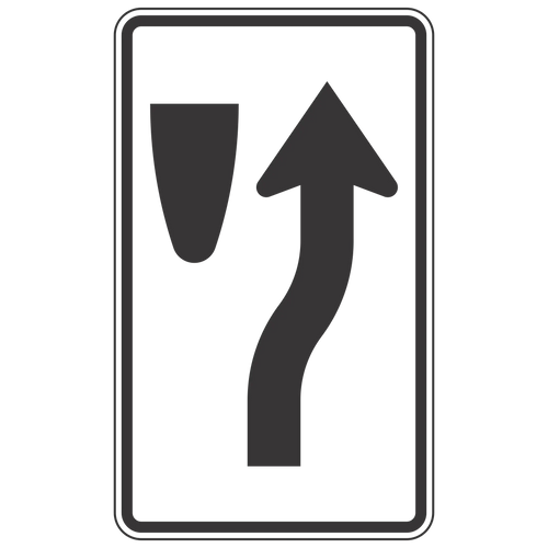 R4-7C Keep Right Alternate Sign 18