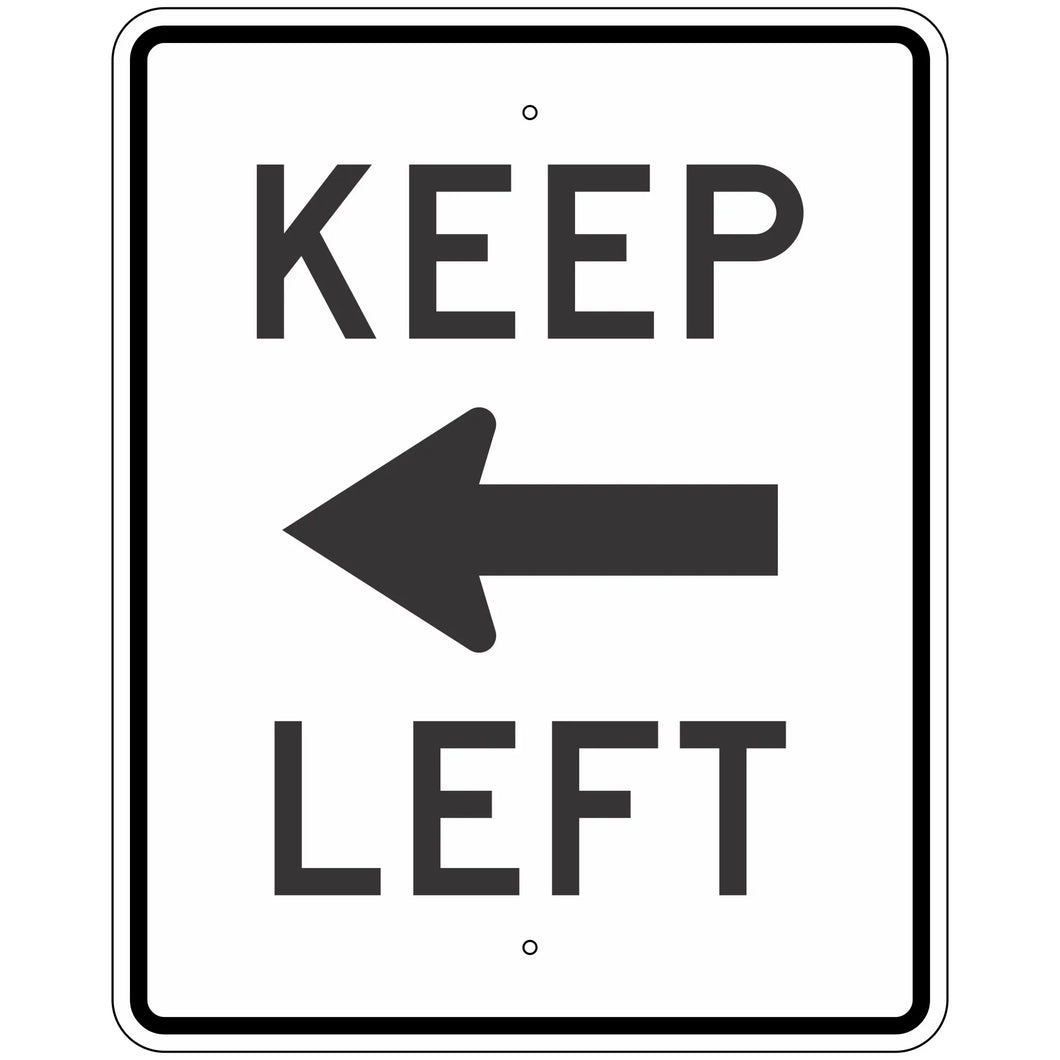 R4-8A Keep Left Sign