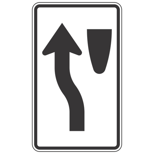 R4-8C Keep Left Alternate Sign 18