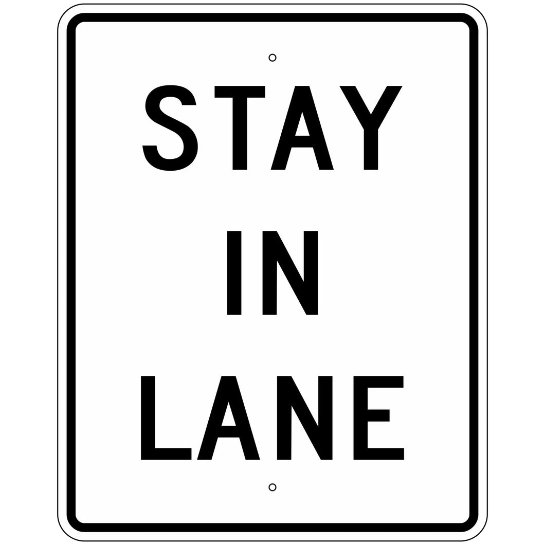 R4-9 Stay In Line Sign