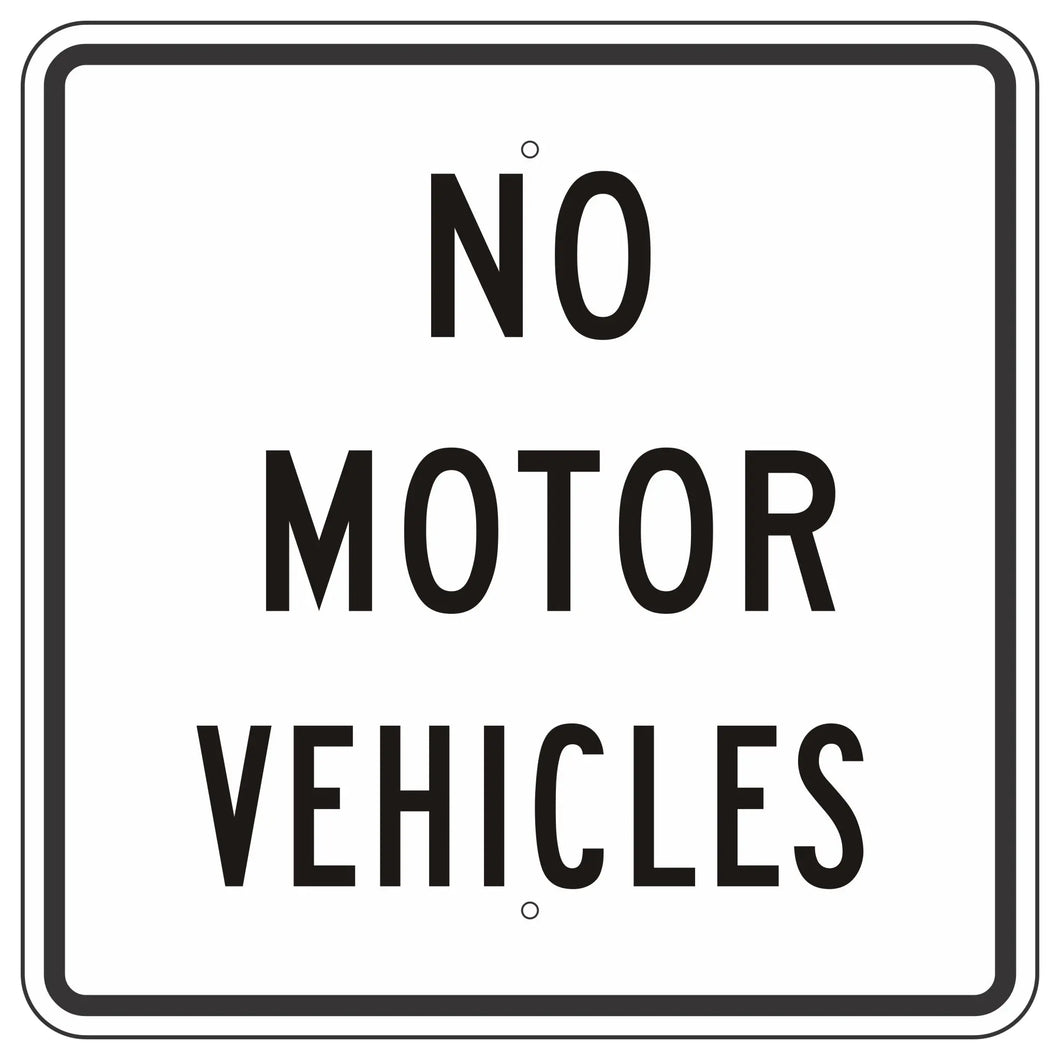 R5-3 No Motor Vehicles Sign 24