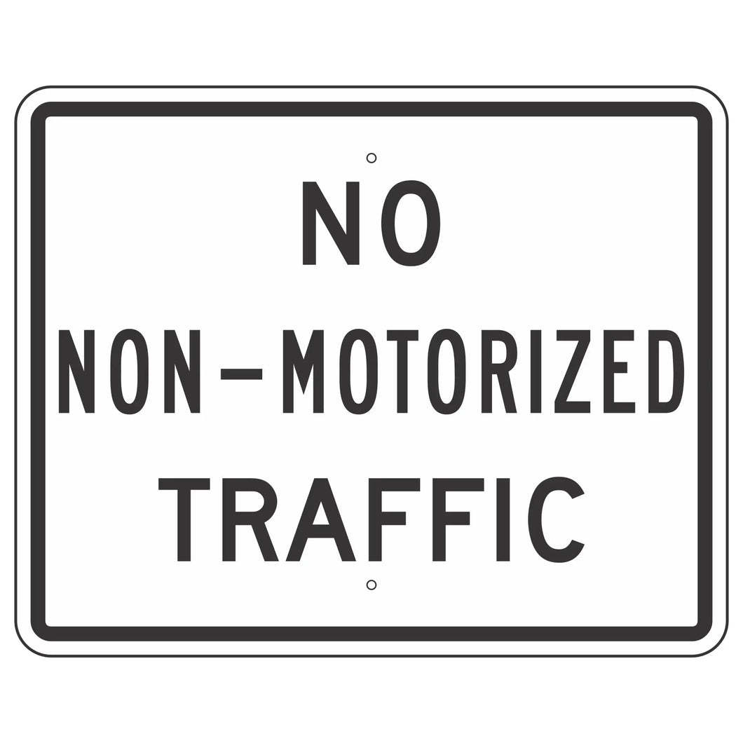 R5-7 No Non-Motorized Traffic Sign 30