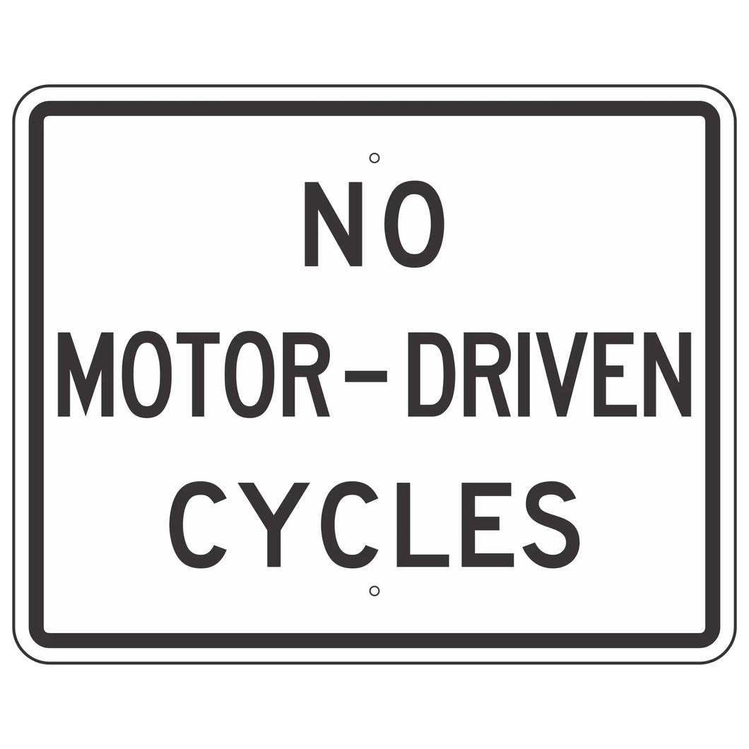 R5-8 No Motor-Driven Cycles Sign 30