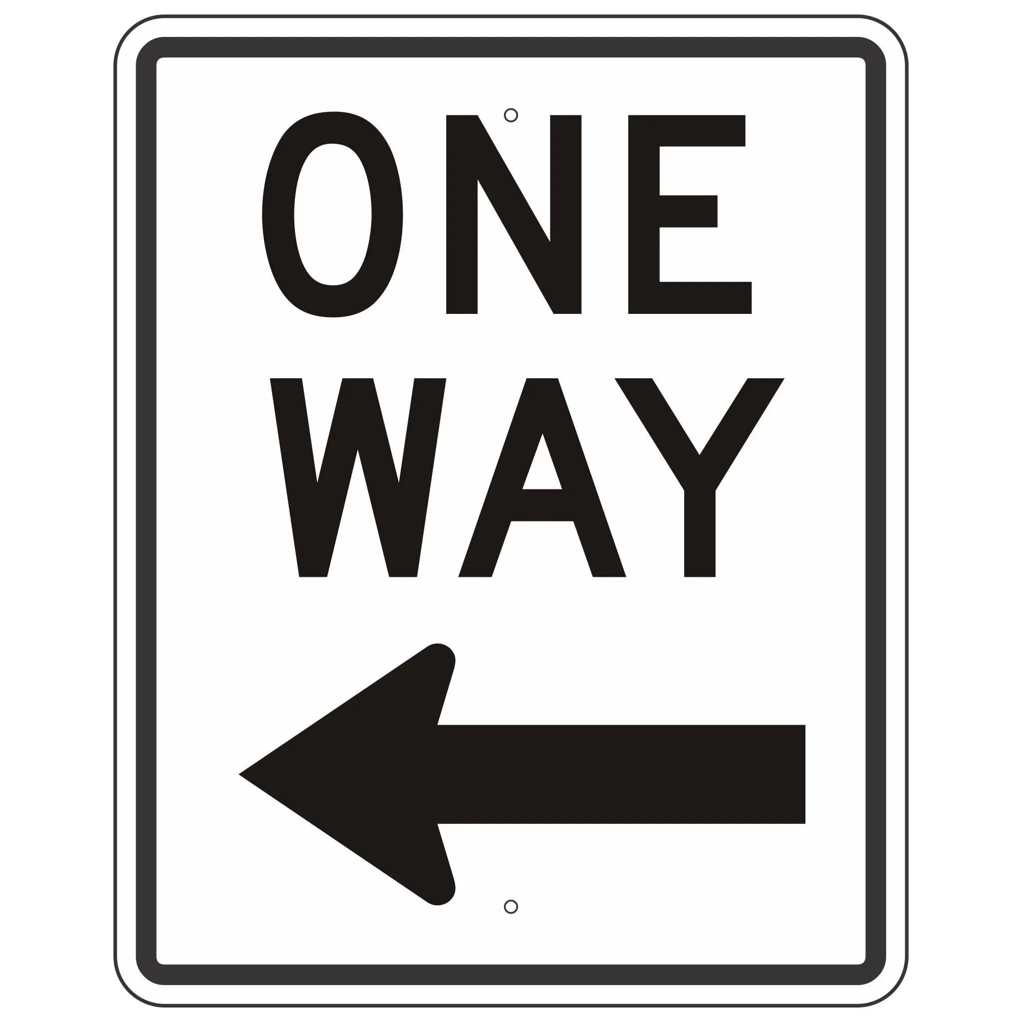 wrong way road sign