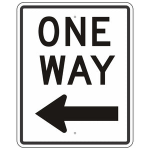 R6-2L One Way (Left) Sign