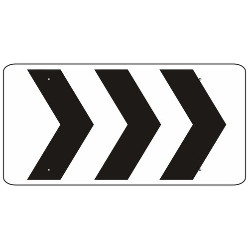 R6-4A Roundabout Directional (3 Chevrons) Sign 48