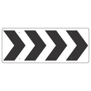 R6-4B Roundbabout Directional (4 Chevrons) Sign 60"X24"