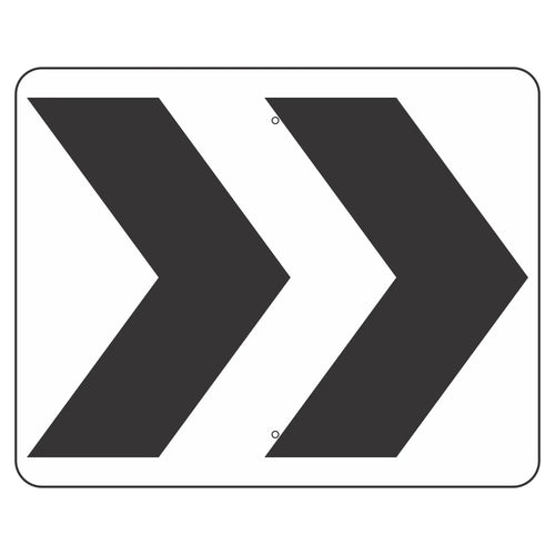 R6-4 Roundabout Directional (2 Chevrons) Sign 30