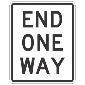 R6-7 End One Way Sign