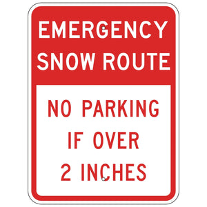 R7-203 Emergency Snow Route Sign