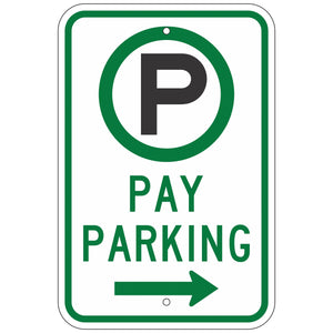 R7-22R Pay Parking Sign 12"X18"