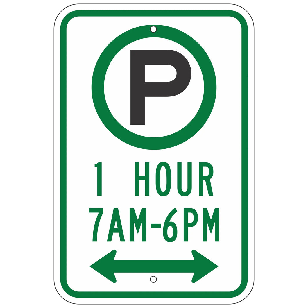 R7-23AD Parking One Hour Sign 12