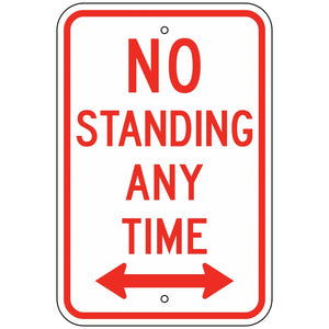 R7-4D No Parking Any Time Sign 12"X18"