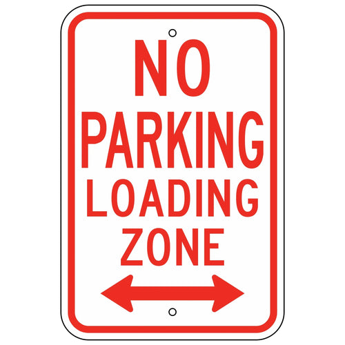 R7-6D No Parking Loading Zone Sign 12