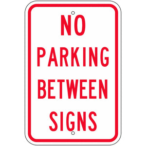R7-12 No Parking Between Signs Sign 12"X18"