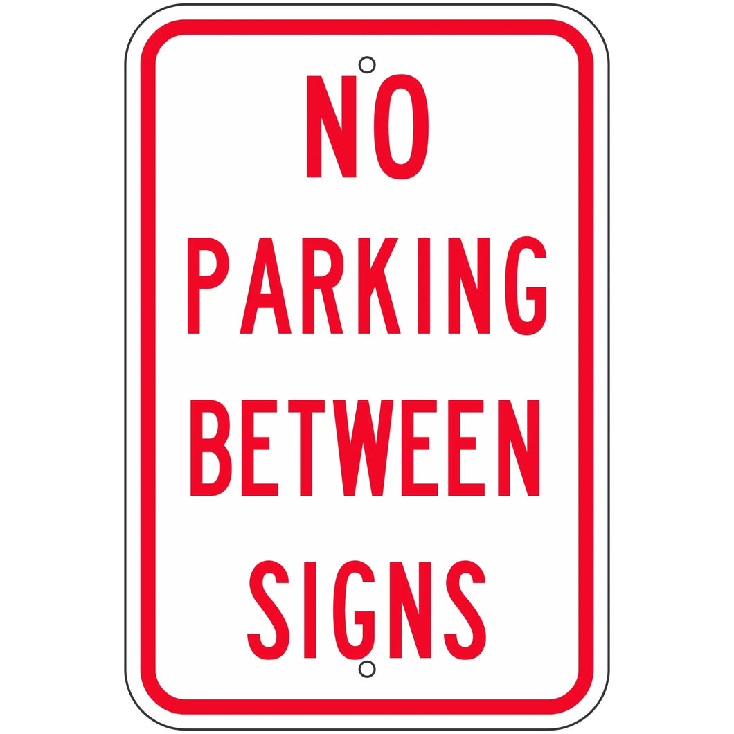 R7-12 No Parking Between Signs Sign 12