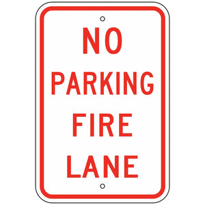 R7-200 No Parking Fire Lane Sign 12"X18"