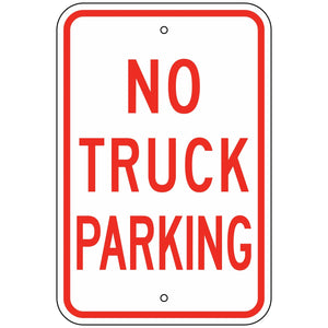 R7-222 No Truck Parking Sign 12"X18"
