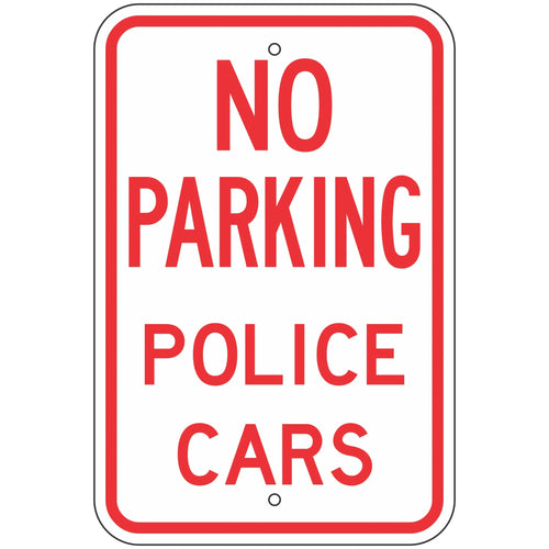R7-227 No Parking Police Cars Sign 12