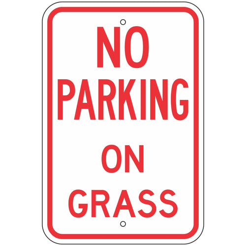 R7-228 No Parking On Grass Sign 12
