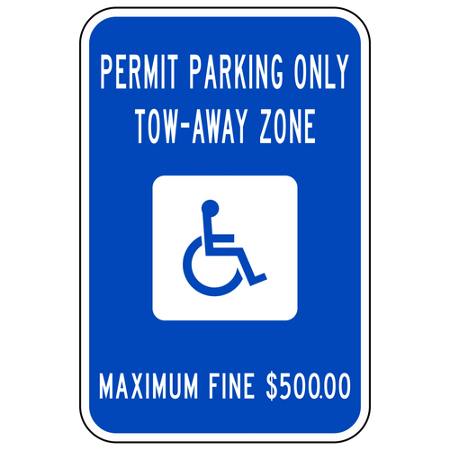 R7-5GA Georgia Handicap Parking Sign 12