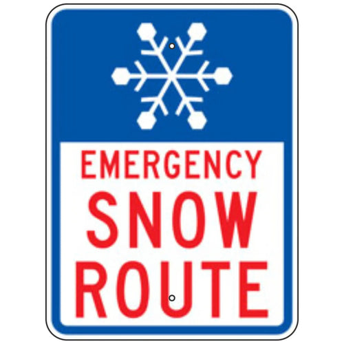 R8-39 Emergency Snow Route Sign