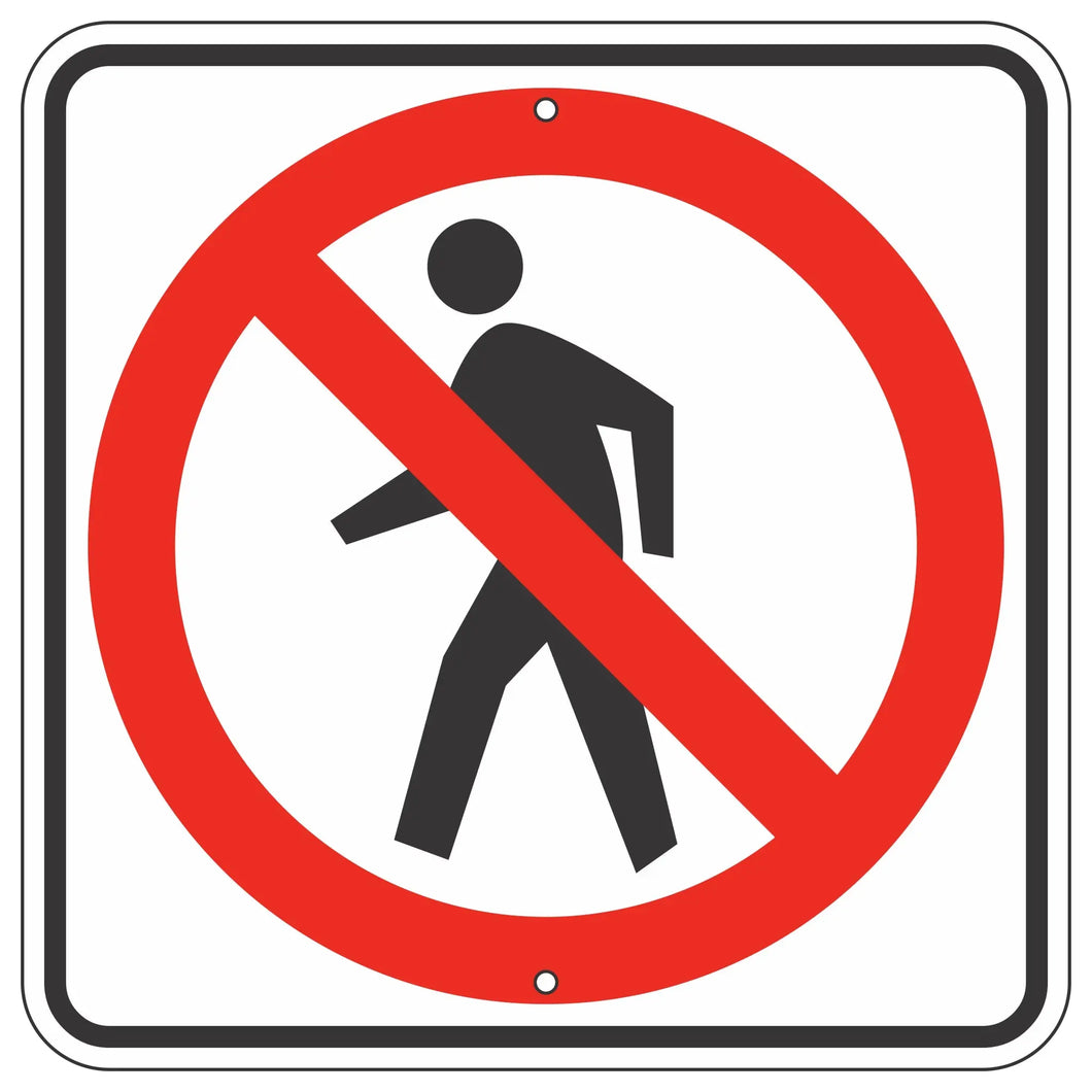 R9-3 No Pedestrian Crossing (Symbol) Sign