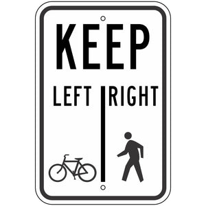 R9-7 Keep Left / Right Sign 12"X18"