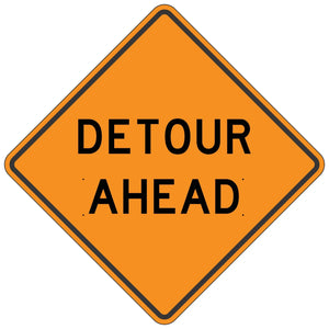 W20-2 Detour Ahead - Roll Up Sign