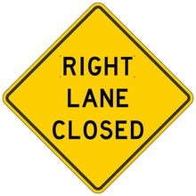 Load image into Gallery viewer, W20-5 Right Lane Closed - Roll-Up Sign