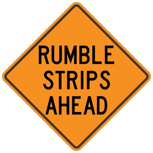 Rumble Strips Ahead - Roll-Up Sign