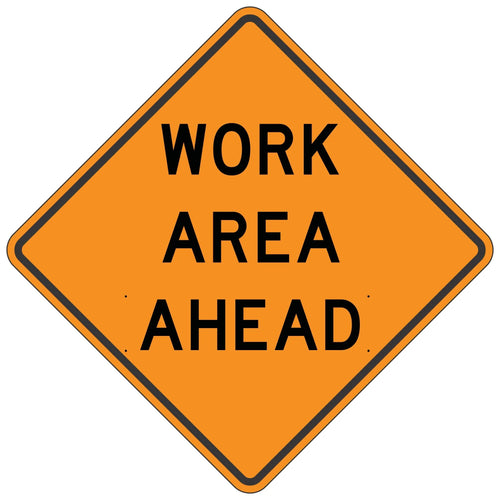 Work Area Ahead - Roll Up Sign