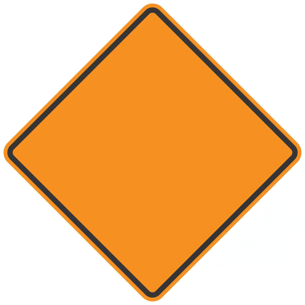 blank construction sign