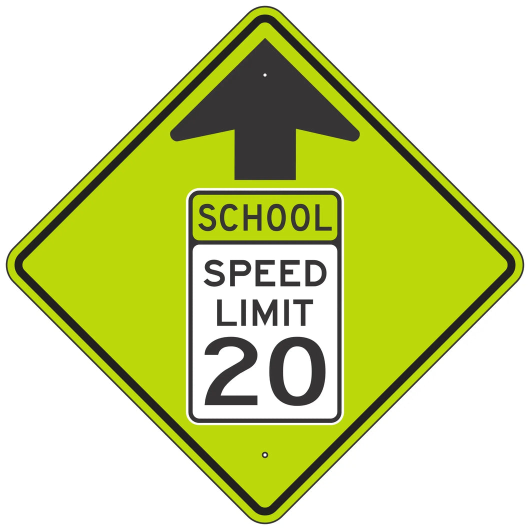 S4-5 School Speed Limit Ahead Sign