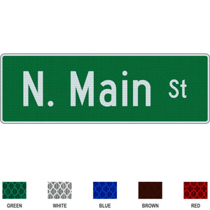 Street Name Sign 24 inch Tall Flat Blade