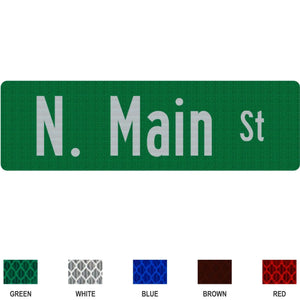 Street Name Sign 9 inch Tall Flat Blade