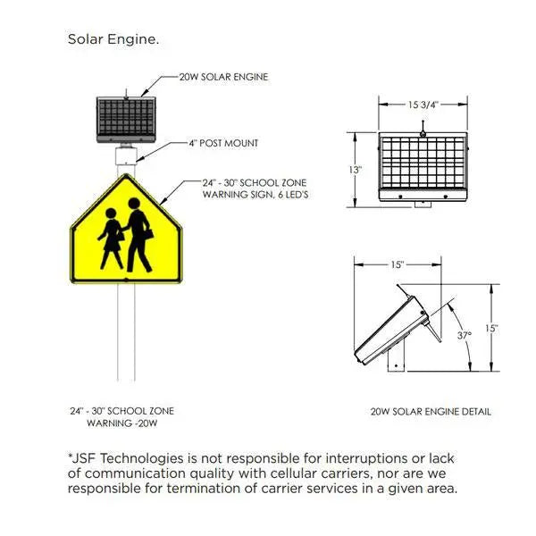 LED-Embedded, School Zone Warning Sign | SZ-5800 – Evangeline Specialties