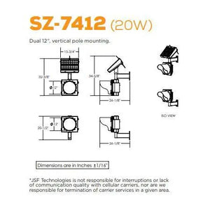 Dual, Vertical Pole Mounting School Zone | SZ-7412