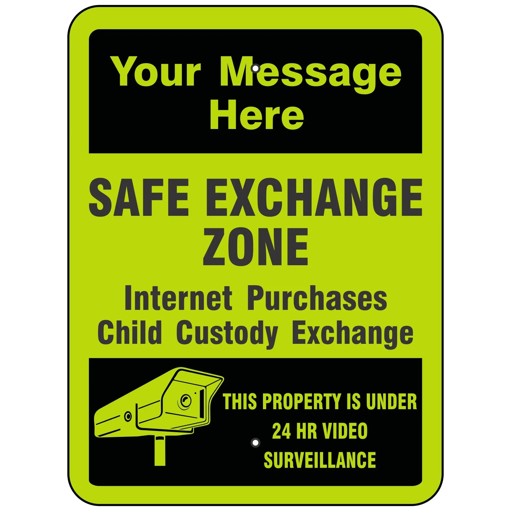 Safe Exchange Zone This Property Is Under 24 HR Video Surveillance Sig –  Evangeline Specialties