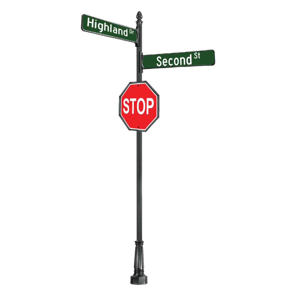 Sign Post Frame Decorative Street Sign Post Bases